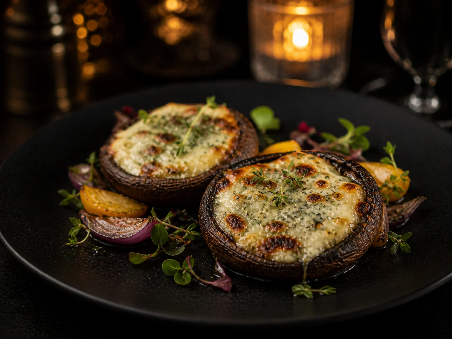 Plnené portobello s gorgonzolou - Kráľovský Catering