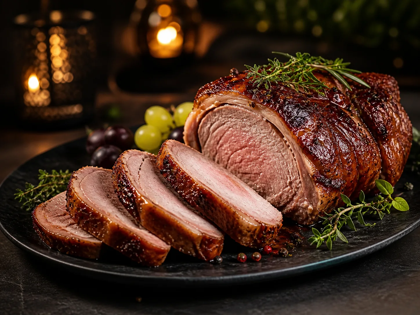 Marinované pečené zadné kolienko - Kráľovský Catering